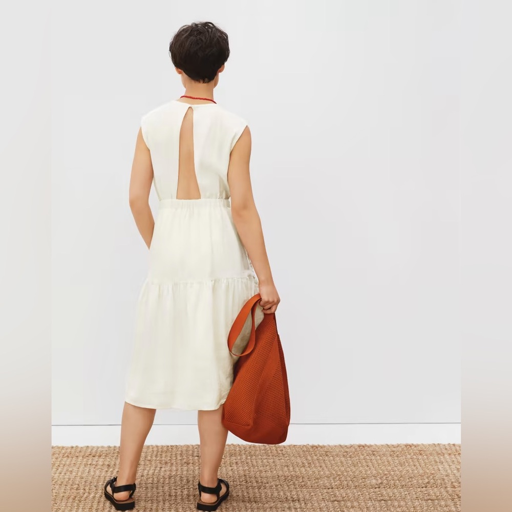 Everlane Linen Open-Back Dress, size 2, NWT - Picture 4 of 5